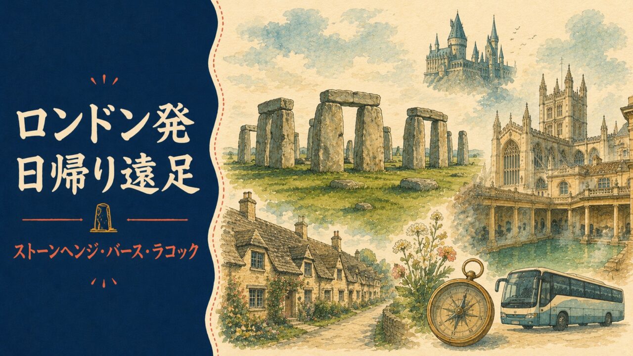 ロンドン発 日帰り ストーンヘンジ・バース・ラコック アイキャッチ