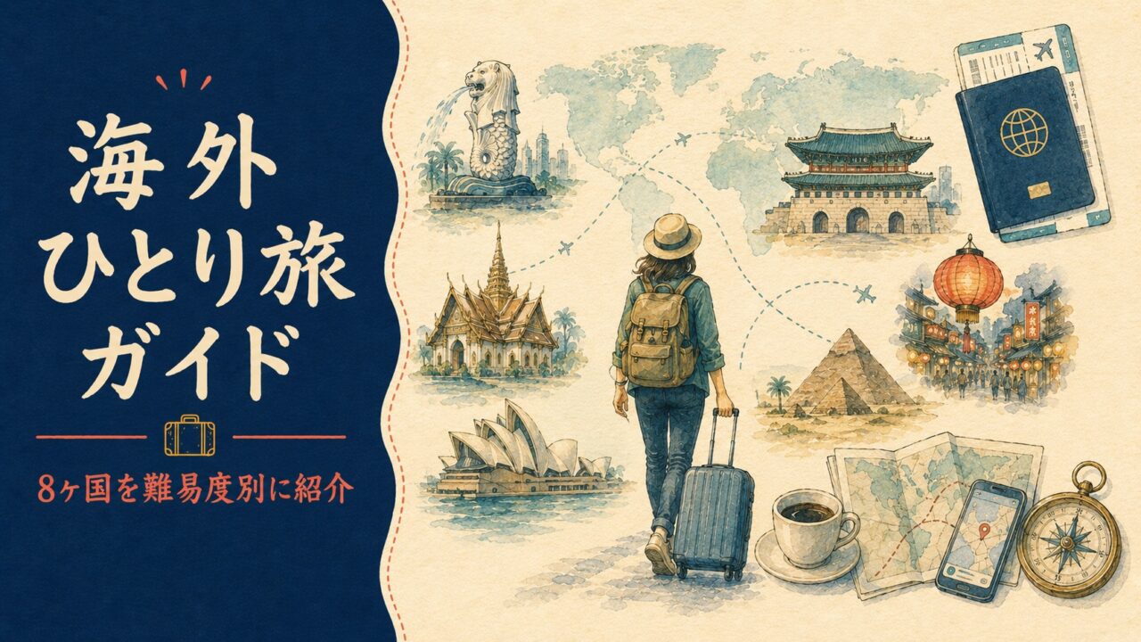 海外ひとり旅 おすすめ国 完全ガイド 8ヶ国を難易度別に紹介 アイキャッチ