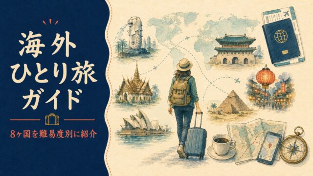 海外ひとり旅 おすすめ国 完全ガイド 8ヶ国を難易度別に紹介 アイキャッチ