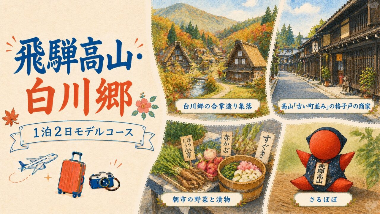 飛騨高山・白川郷 1泊2日モデルコース