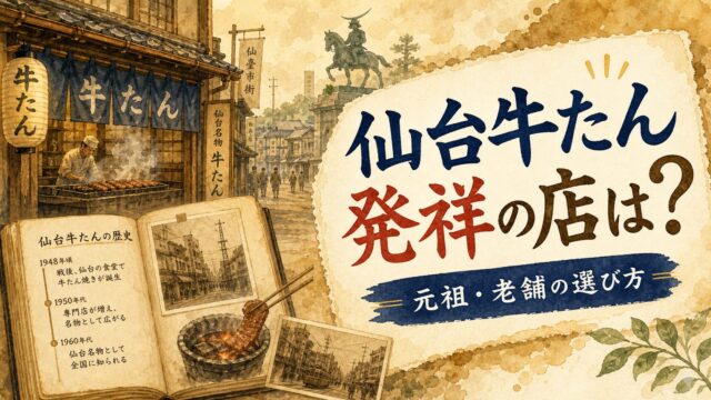 仙台牛たん発祥の店はどこ 元祖と仙台発チェーンの選び方