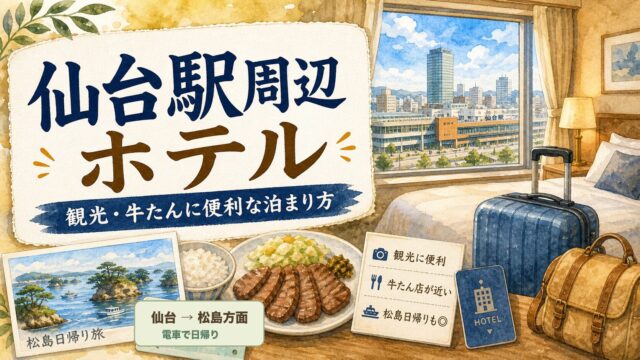 仙台駅周辺ホテル 観光・牛たんに便利な泊まり方