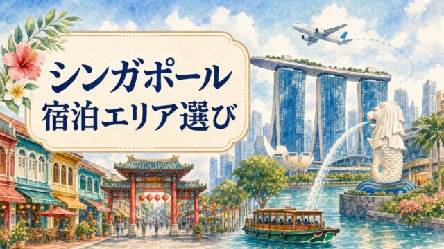 シンガポール宿泊エリア選びのタイトル入りアイキャッチ