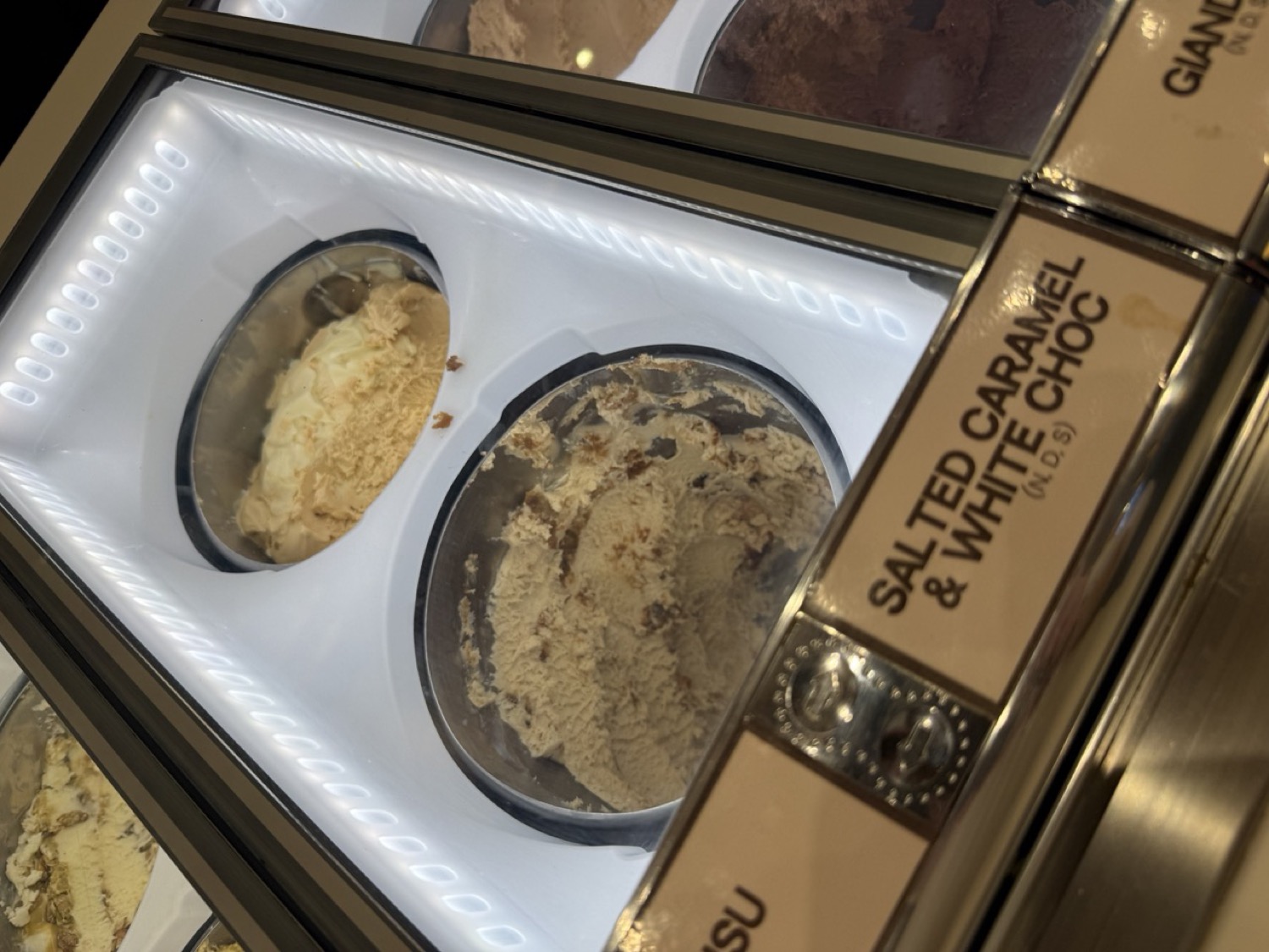 メッシーナのジェラートショーケース