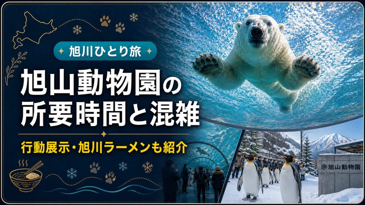 旭山動物園ひとり旅記事のアイキャッチ