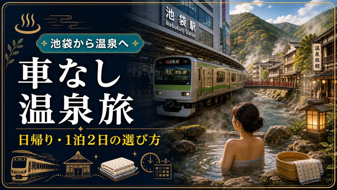 池袋周辺の日帰り温泉記事のアイキャッチ