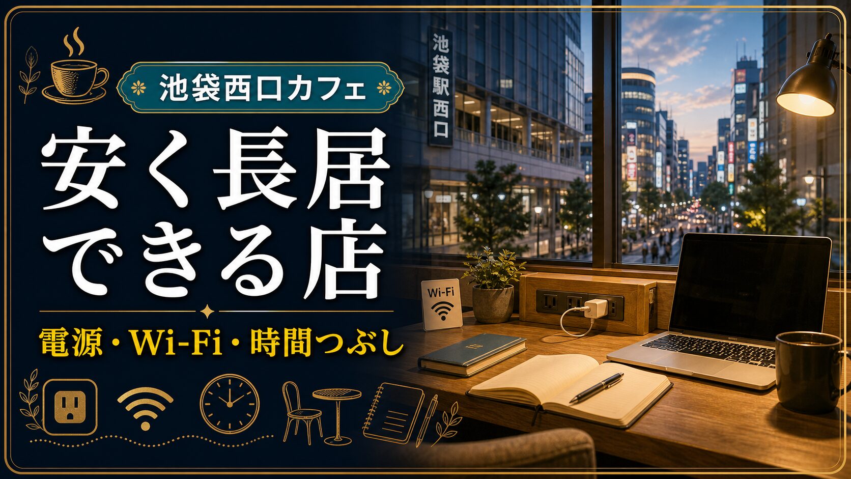 池袋西口の安いカフェを出口・電源・Wi-Fiで選ぶ案内
