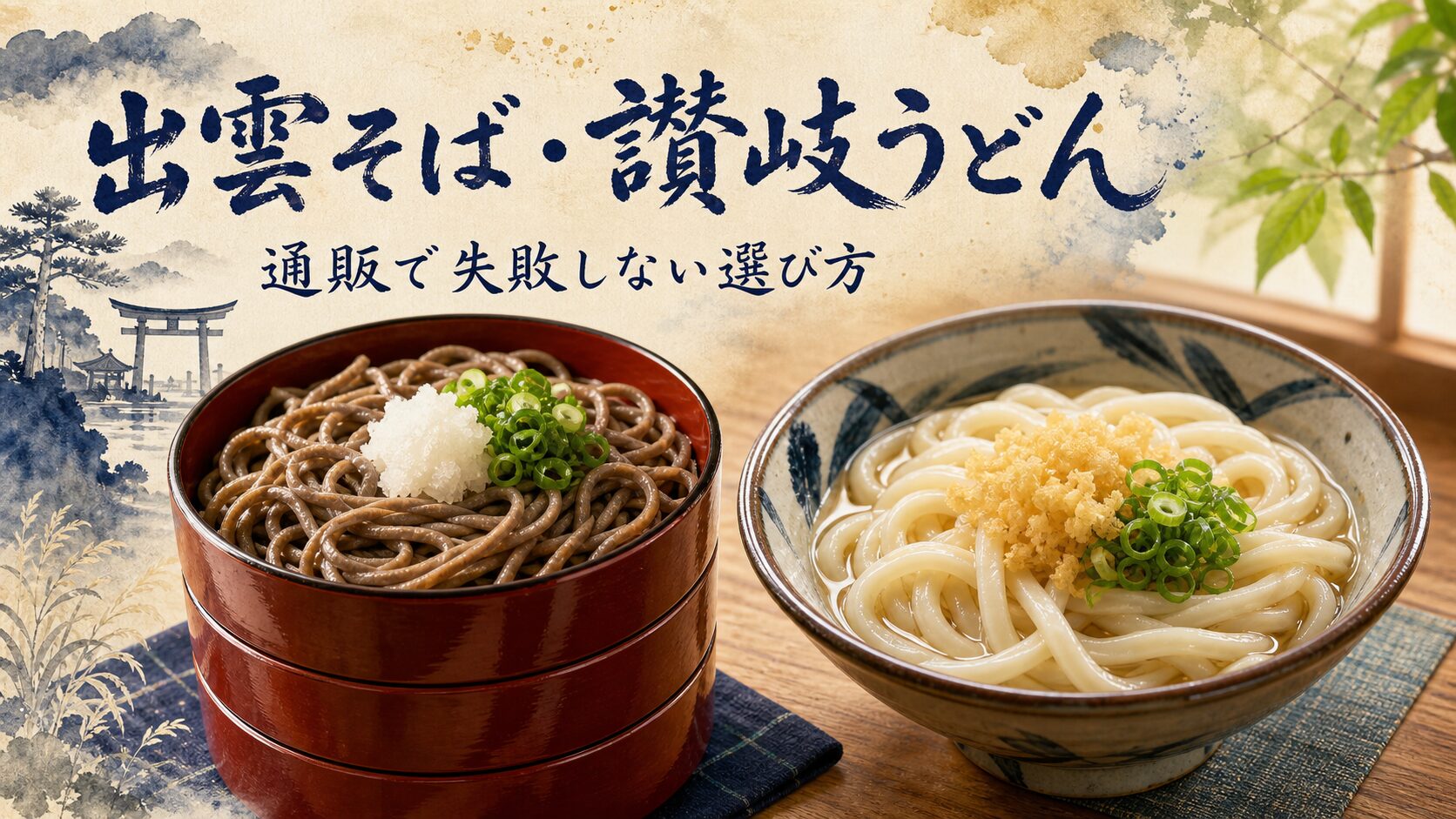 出雲そばと讃岐うどん通販ガイドのアイキャッチ