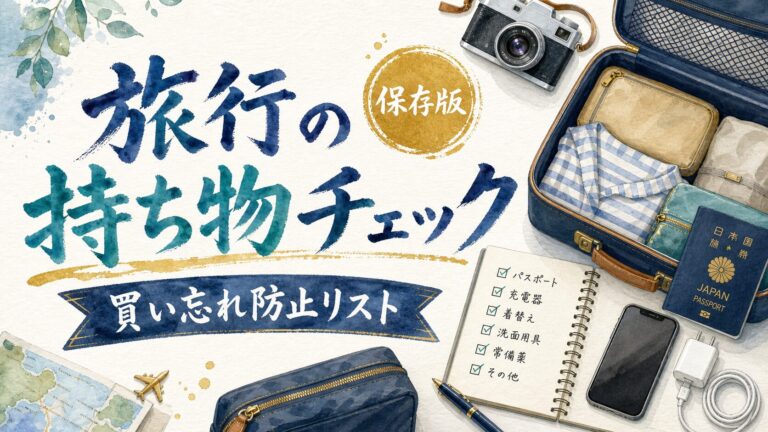旅行の持ち物チェックリストの関連記事アイキャッチ