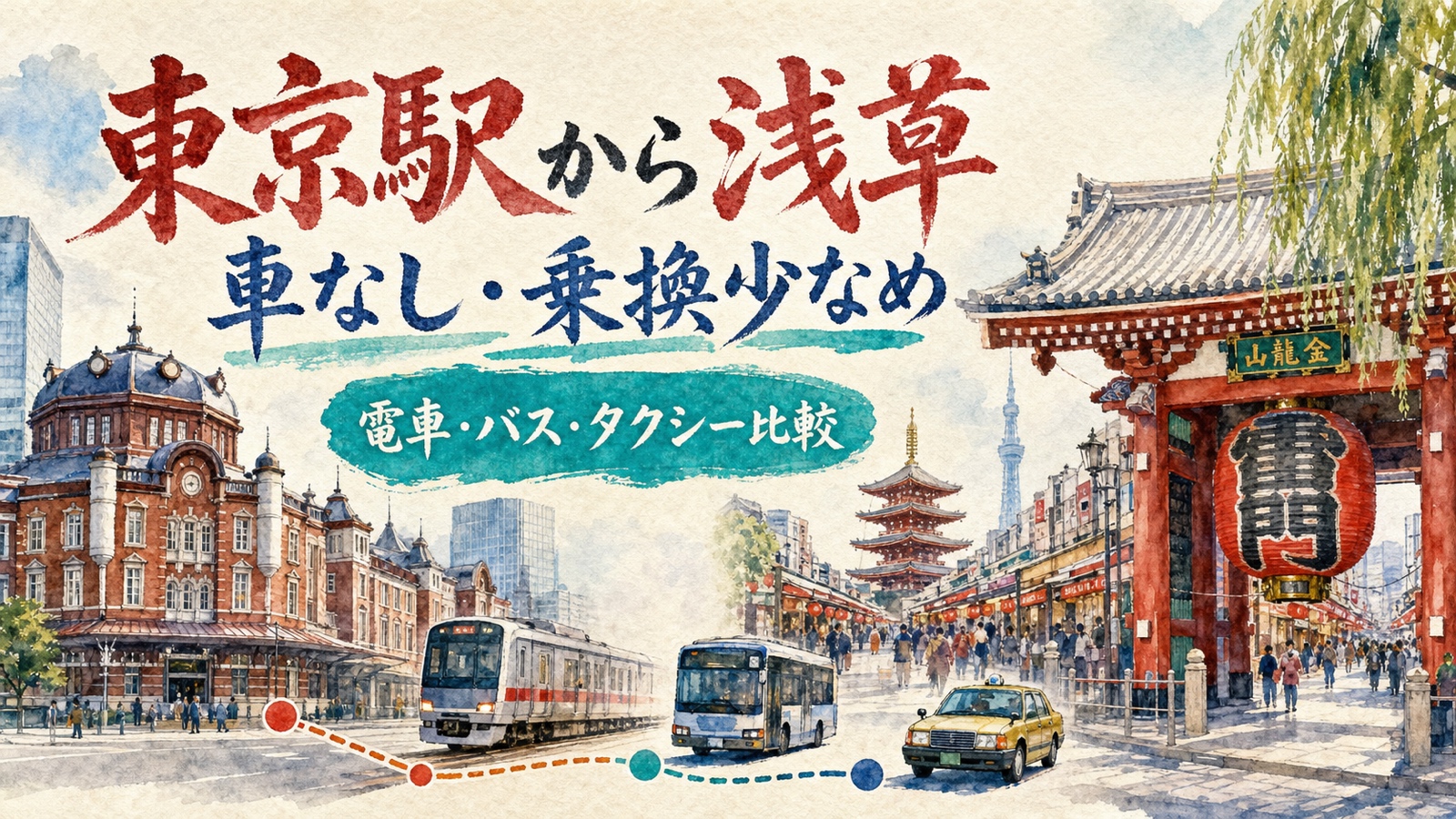 東京駅から浅草への行き方の記事画像